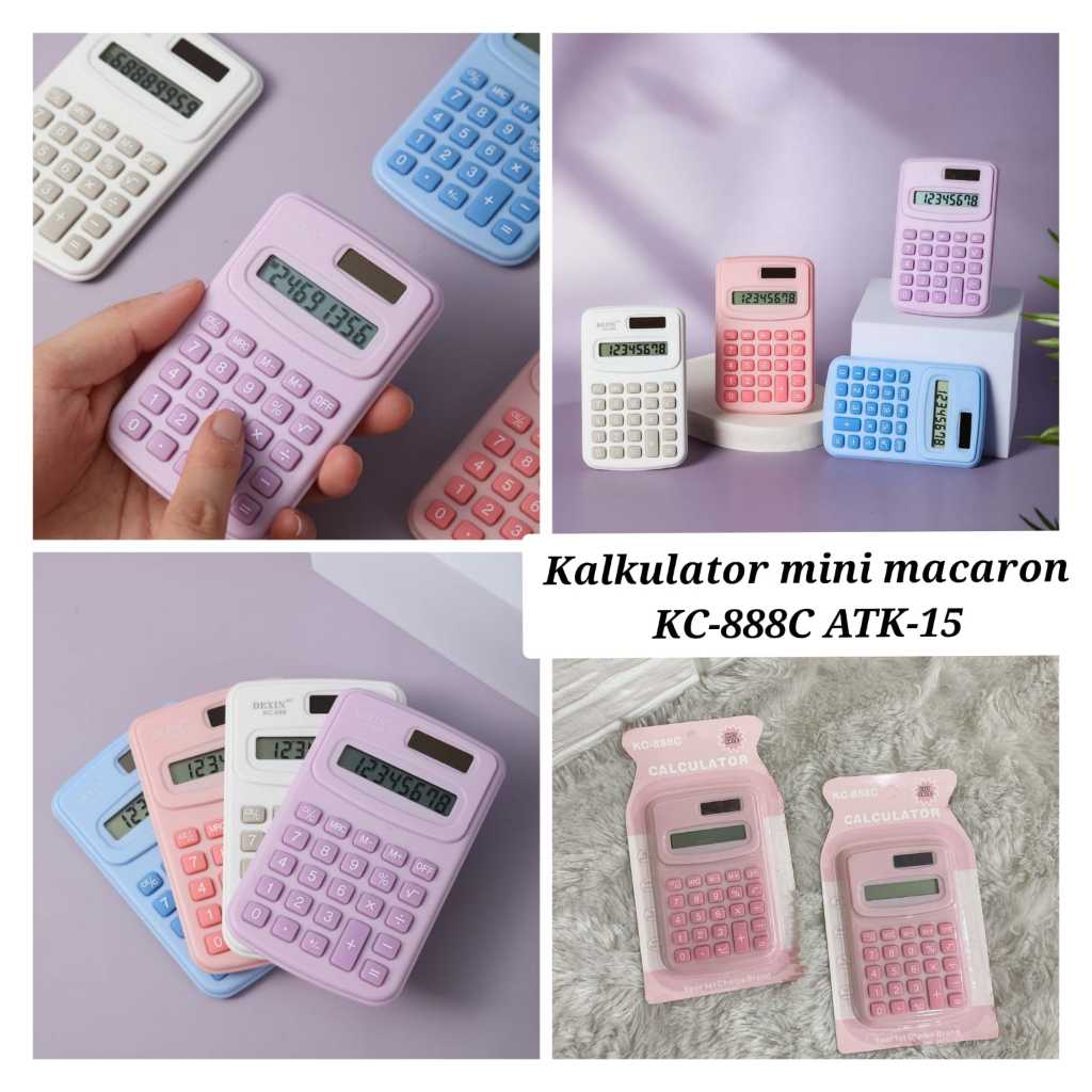 

Kalkulator Mini Macaron KC-888C ATK-15/Calculator Mini Pocket Full Color Aesthetic