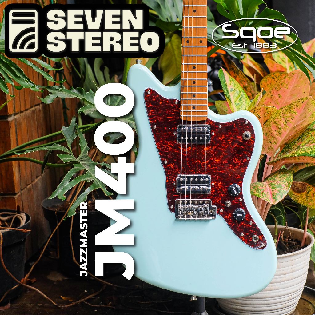 SQOE JM400 Jazzmaster HH Model Roasted Maple Neck