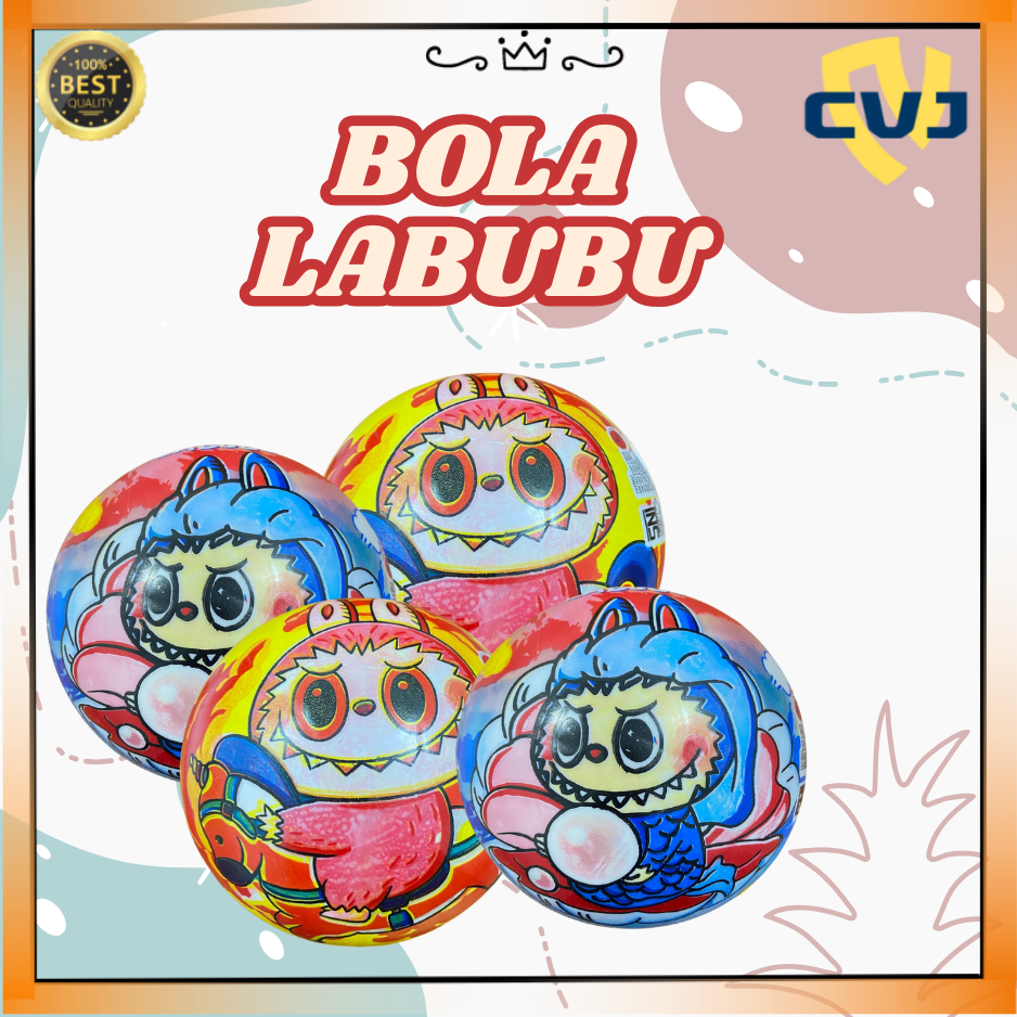 CVJ Mainan Anak Bola Karakter Labubu Karet Bola Karakter Toys