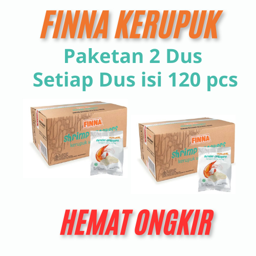 

Terlaris Finna Kerupuk Udang PAKETAN 2 DUS / EXP NOVEMBER 2025