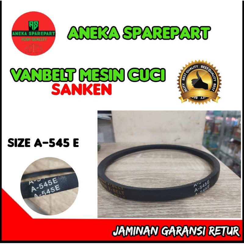 V-belt/vanbelt mesin cuci sanken size A-545 E