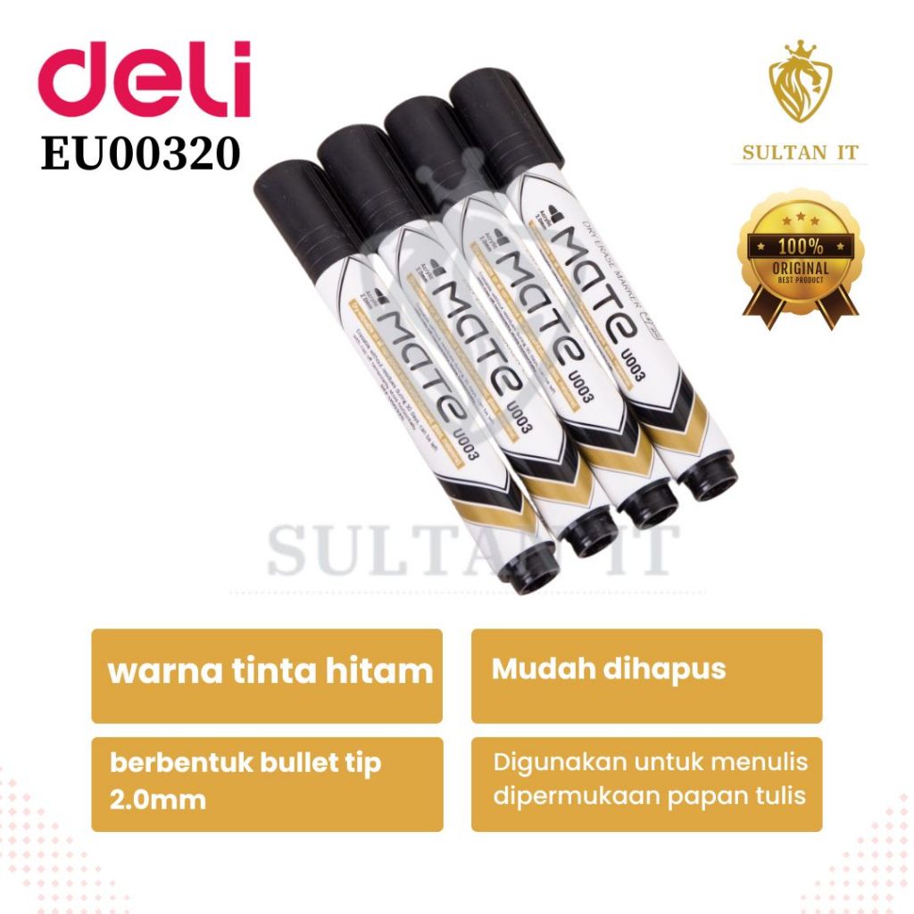 

Deli EU00320 Whiteboard Bullet Tip 2.0 Mm Marker