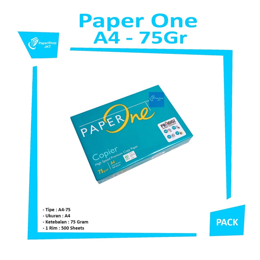 

KODE E59B PAPER ONE Varian Kertas Print Fotokopi Putih Rim