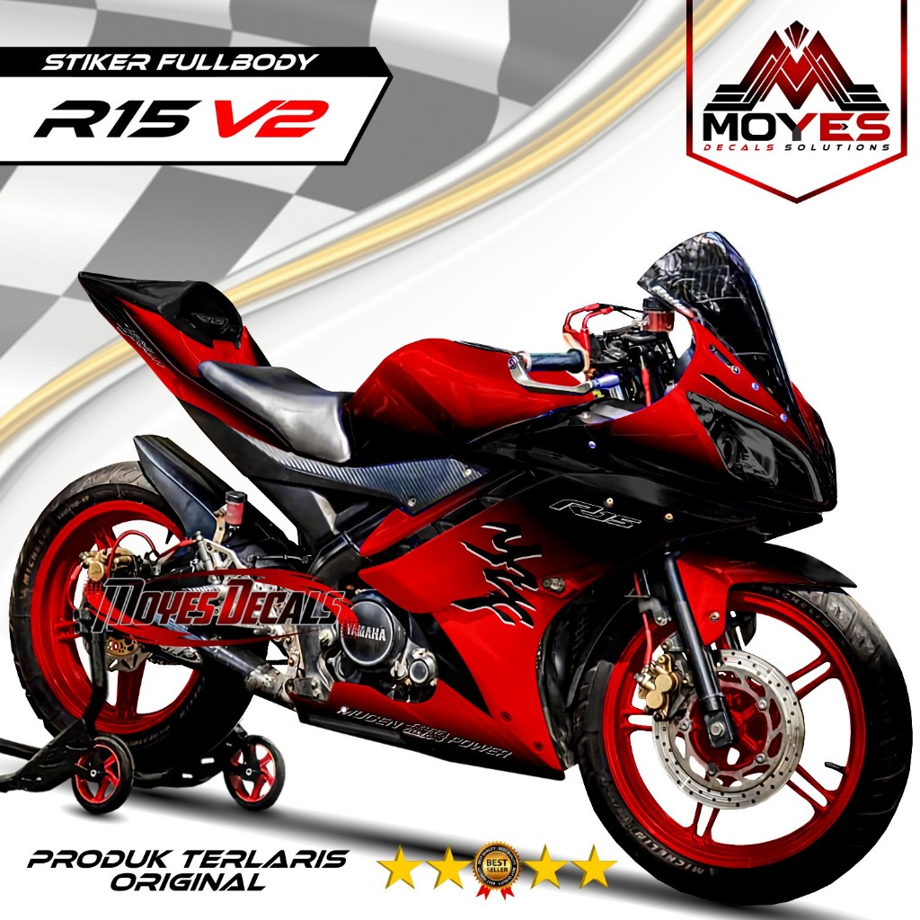 (COD) Decal R15 V2 Full Body - Stiker R15 V2 Full Body Striping R15 V2 Full Body Motif Bunglon 2