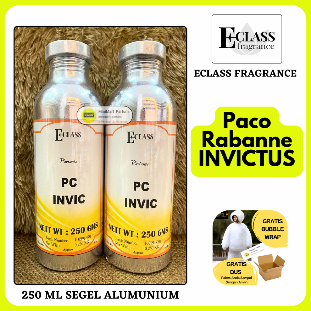 Bibit Parfum Cwo PACO Rabanne INVICTUS Packing 250 ML SEGEL Alumunium ECLASS Fragrance