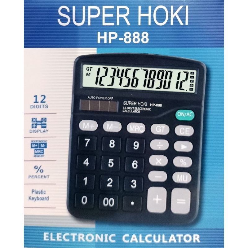 

kalkulator besar SUPER HOKI 12 digits pakai baterai A2