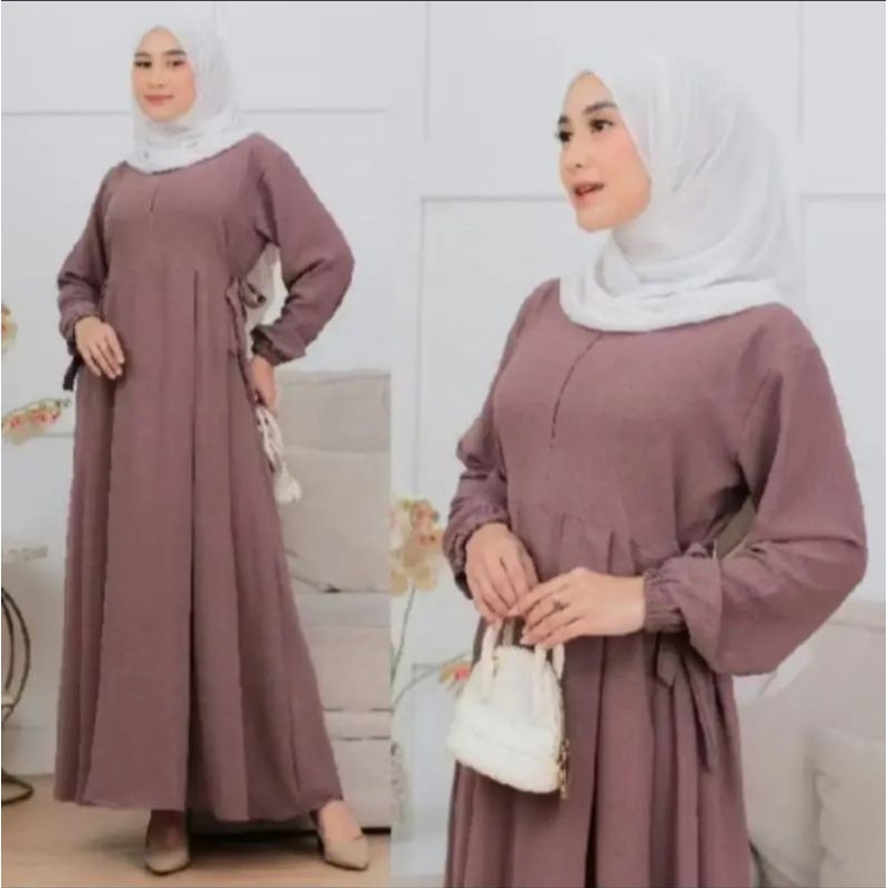 Gamis Drees Nikita Baju Gamis Wanita Muslimah Terbaru Kekinian Katun Premium Gamis Polos Busui Resle