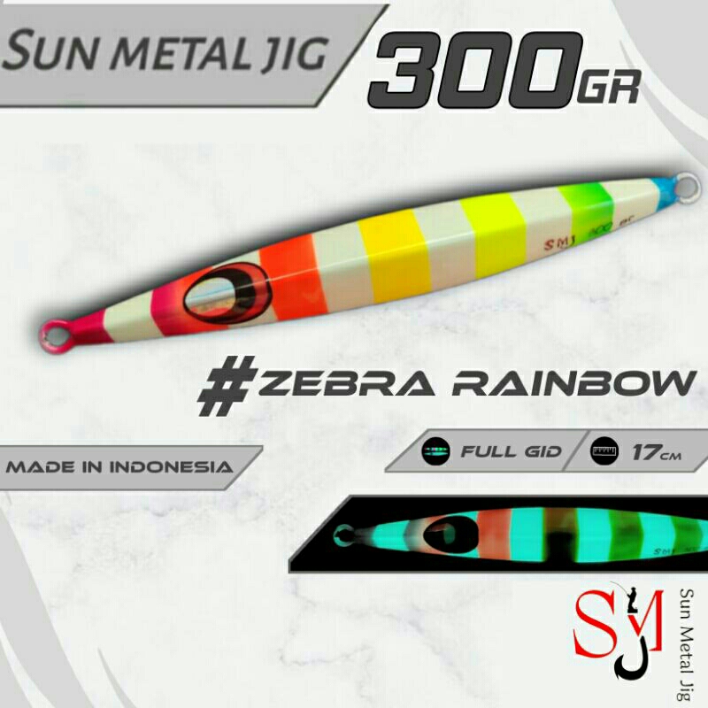 SMJ metal jig tokayo 300gr metal jig full gid metal jig murah metal jig siang malam umpan pancing la