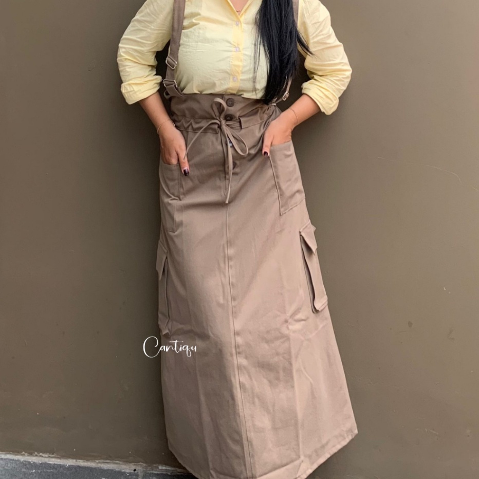 JUMPSUIT WANITA ROK CARGO TERBARU ONORA OVERALL JUMBO XXXL