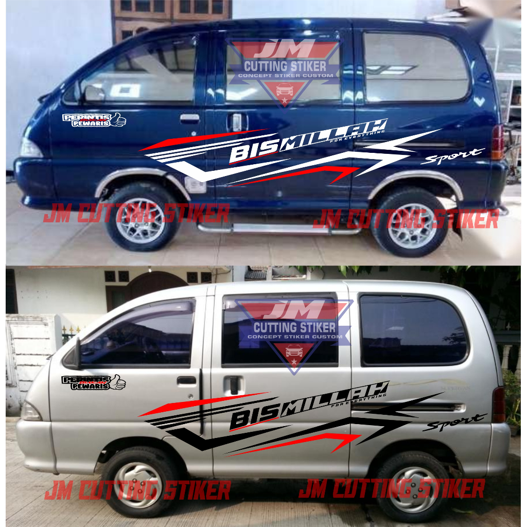 stiker cutting mobil zebra espass stiker striping body mobil daihatsu espass