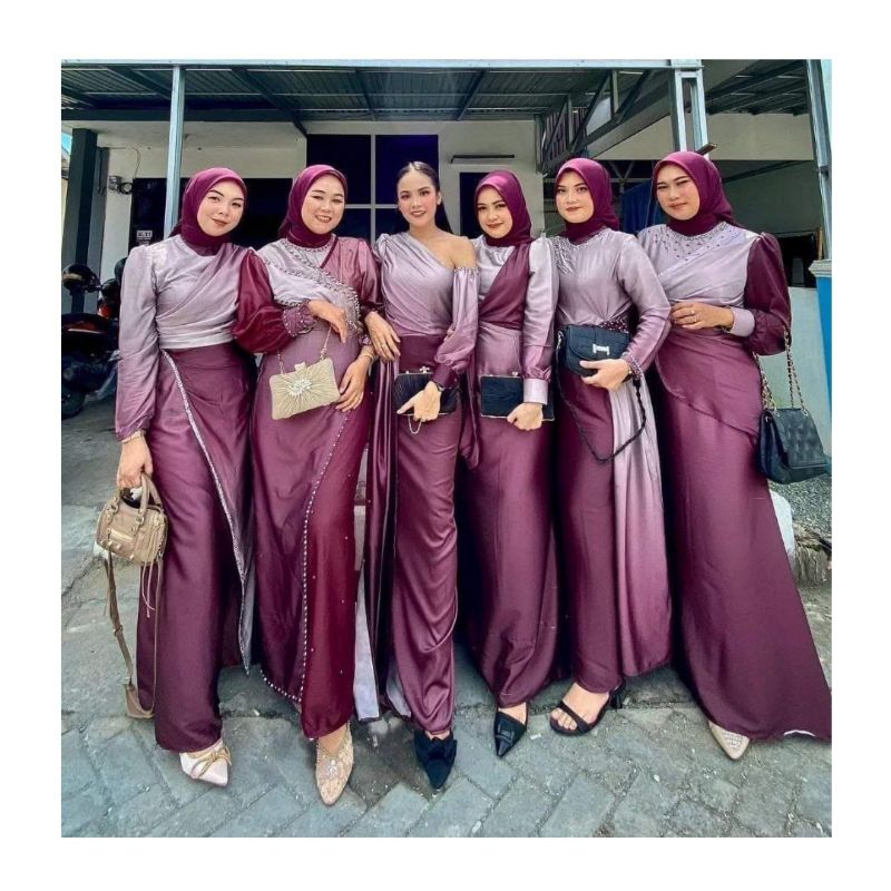 Kain Gradasi | Kain Polos Gradasi | Kain Campur Warna | Bridesmaid Gradasi Mewah