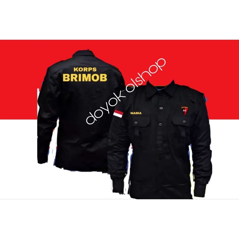 kemeja korps Brimob pdh korps Brimob seragam korps Brimob pakaian dinas korps Brimob pdh dinas korps
