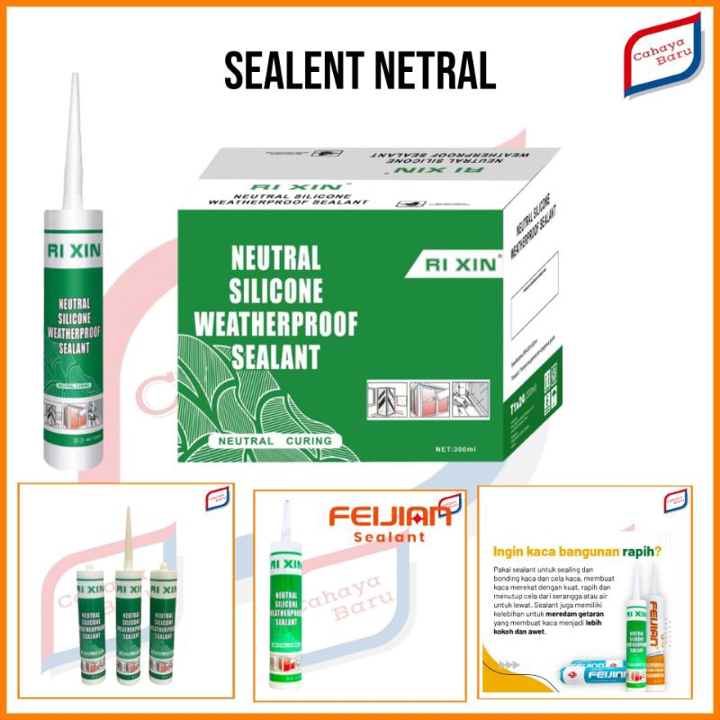 sealent netral selent netral RIXIN Lem botol netr  lem kaca lem silicone lem sealent lem silikon sil