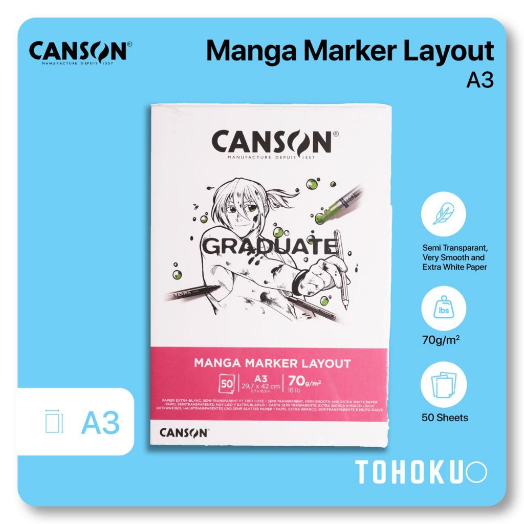 

Canson - Graduate Manga Marker Layout A3 | Buku Kertas Gambar Sketsa Sketch