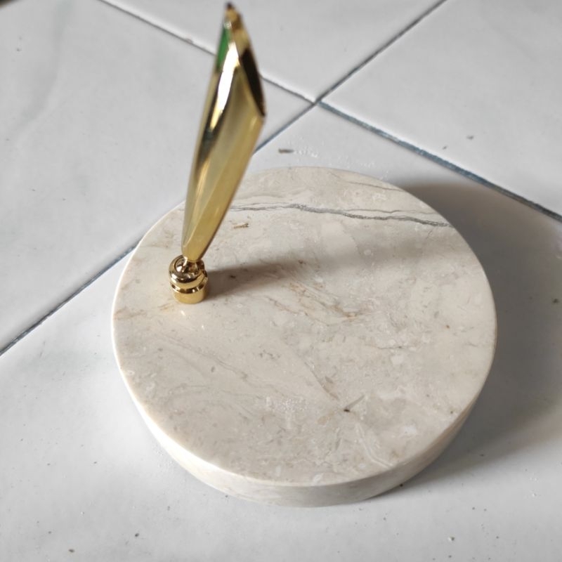 marble pen holder / tempat pena / tempat pena meja kantor