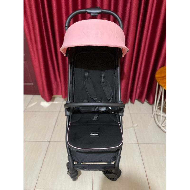 preloved stroller cocolatte conic auto pink