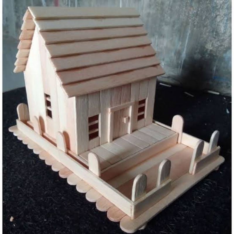 miniatur rumah adat stick es krim