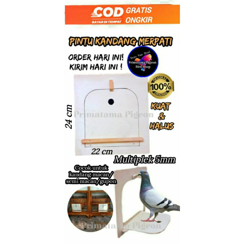 Pintu kandang merpati triplek 5mm uk 24×22 Pintu Kandang Burung Merpati Pintu Kandang Macan Merpati
