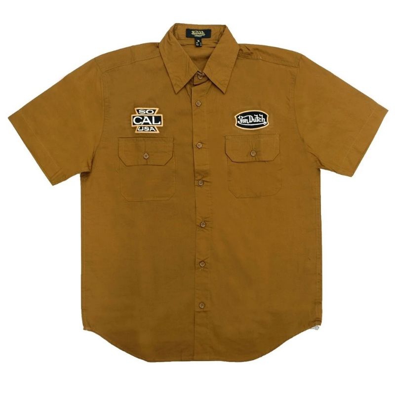 Kemeja Pria Workshirt Von Dutch Khaky Fashionable