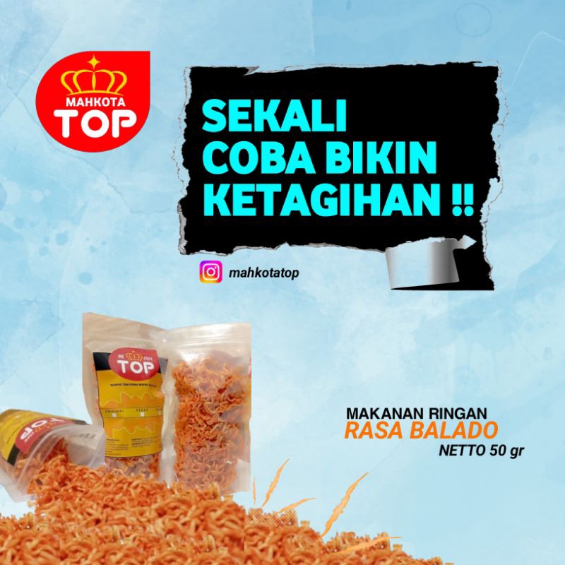 

Cemilan kekinian mie kriuk rasa balado