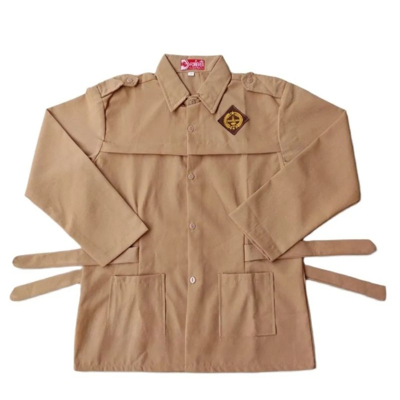 BAJU SERAGAM PRAMUKA ATASAN PRAMUKA ANAK PEREMPUAN LENGAN PANJANG KELAS 1-6 SD