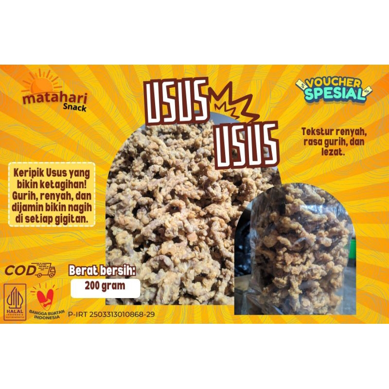

[200gram] Snack keripik usus