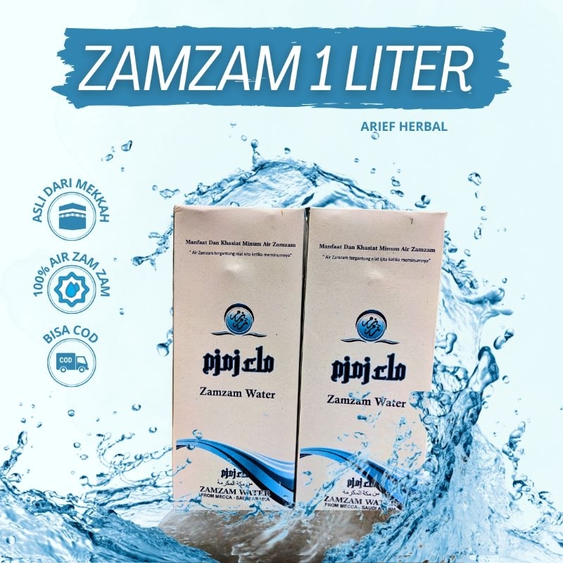 

Air Zam Zam 1000ml Air Zam Zam 1 Liter 100% Original Produk Arab Saudi