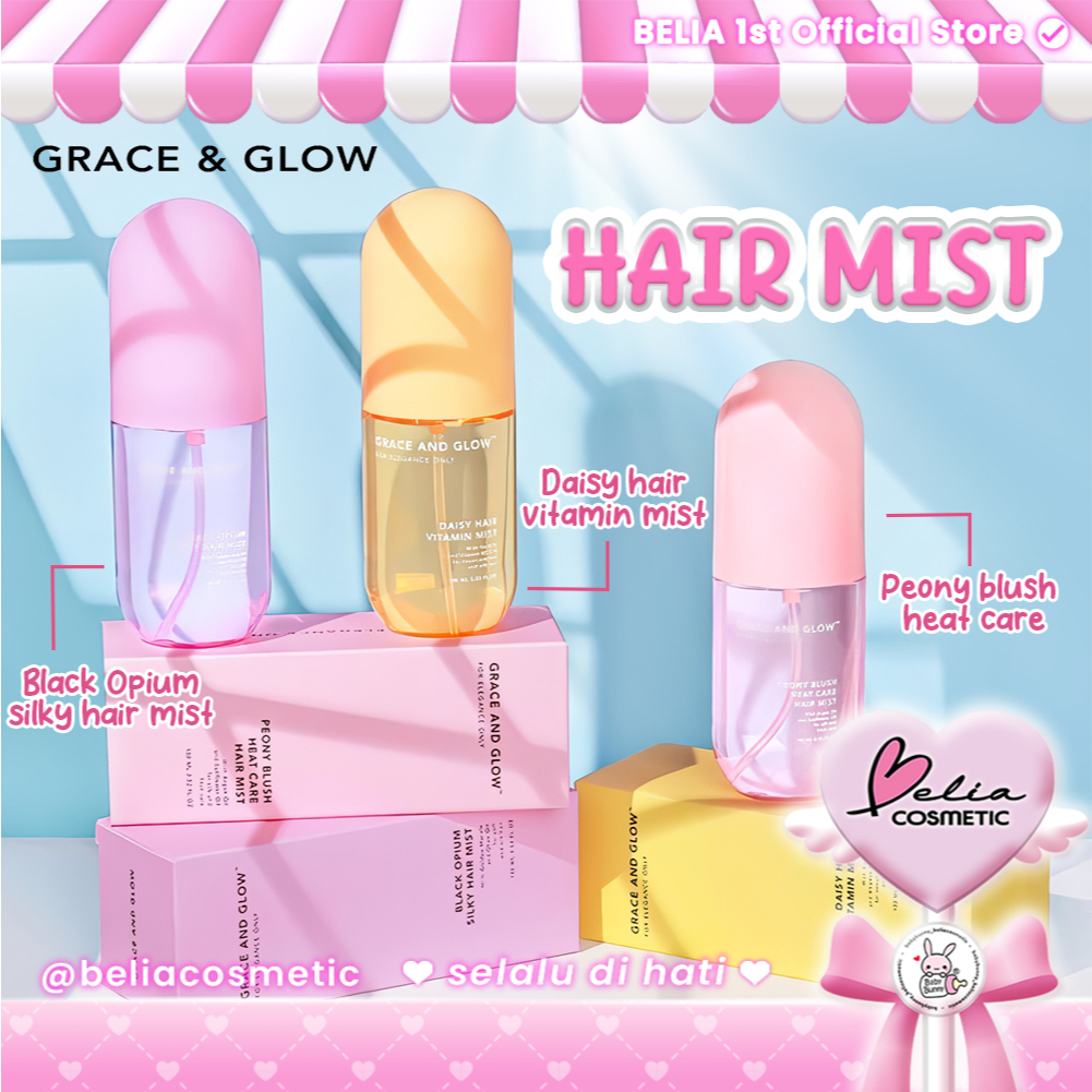 ❤ BELIA ❤ Grace and Glow Hair Mist Hair Perfume |  Silky and Protect | Daisy Perfume | Peony Blush