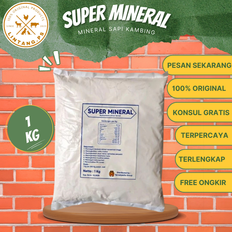 Super Mineral 1 Kilogram - Super Mineral Premix Sapi - Mineral Sapi - Premix Kambing - Mineral Terna