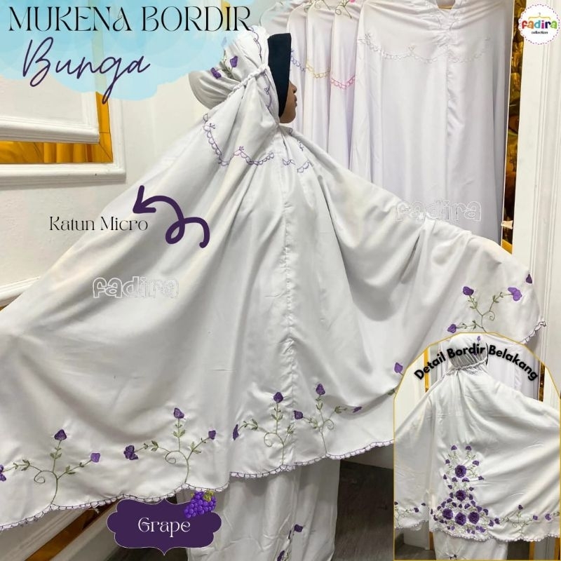 Mukena Bordir/Mukena Dewasa Bordir Bunga/Mukena Murah