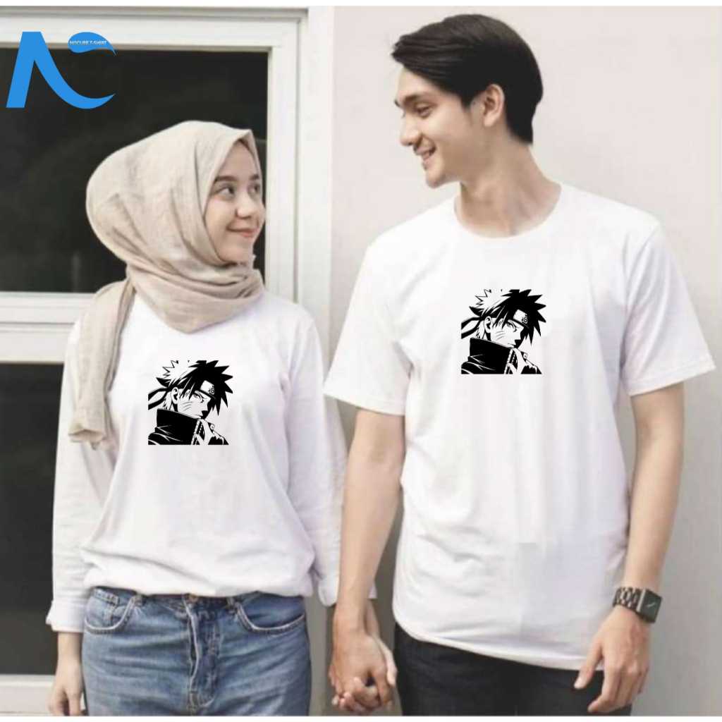 Kaos Baju Couple Dewasa Atasan Pria Wanita Umazaki Naruto Putih Hitam Lengan Pendek Dan Panjang Katu