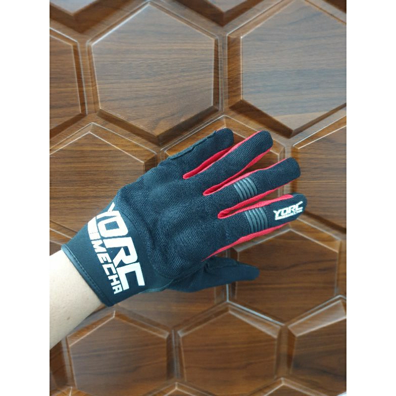 YORC Mecha YM02-MG001 Blank Black Red Gloves