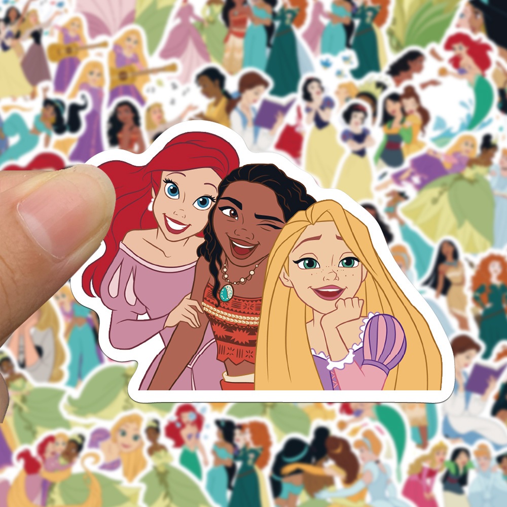 

STICKER VINIL ISI 50 PCS PRINCESS PUTRI DISNEY BEAUTY ANTI AIR AESTHETIC LOVERSTUFF