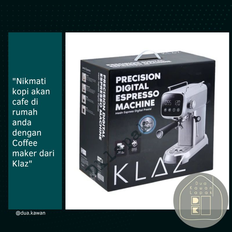 Klaz 1.6 Ltr Espresso Maker Digital coffee maker