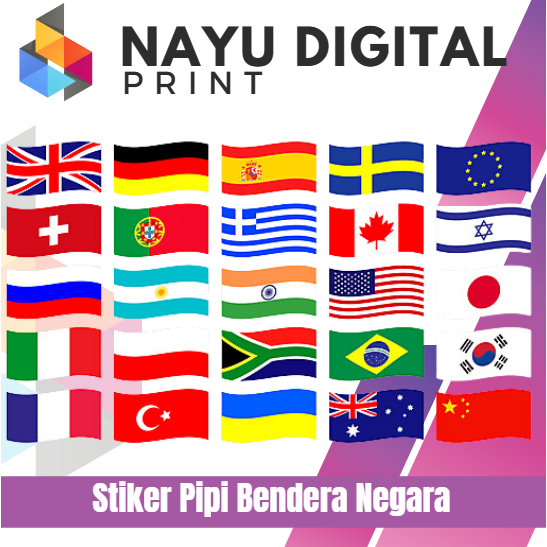 

stiker bendera pipi negara uk. 3.5 x 2 cm ready stokk banyak