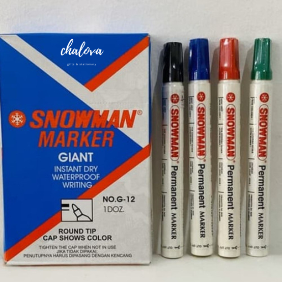 

[LUSIN] SPIDOL SNOWMAN PERMANEN G-12 SPIDOL PERMANEN ISI 12 PCS