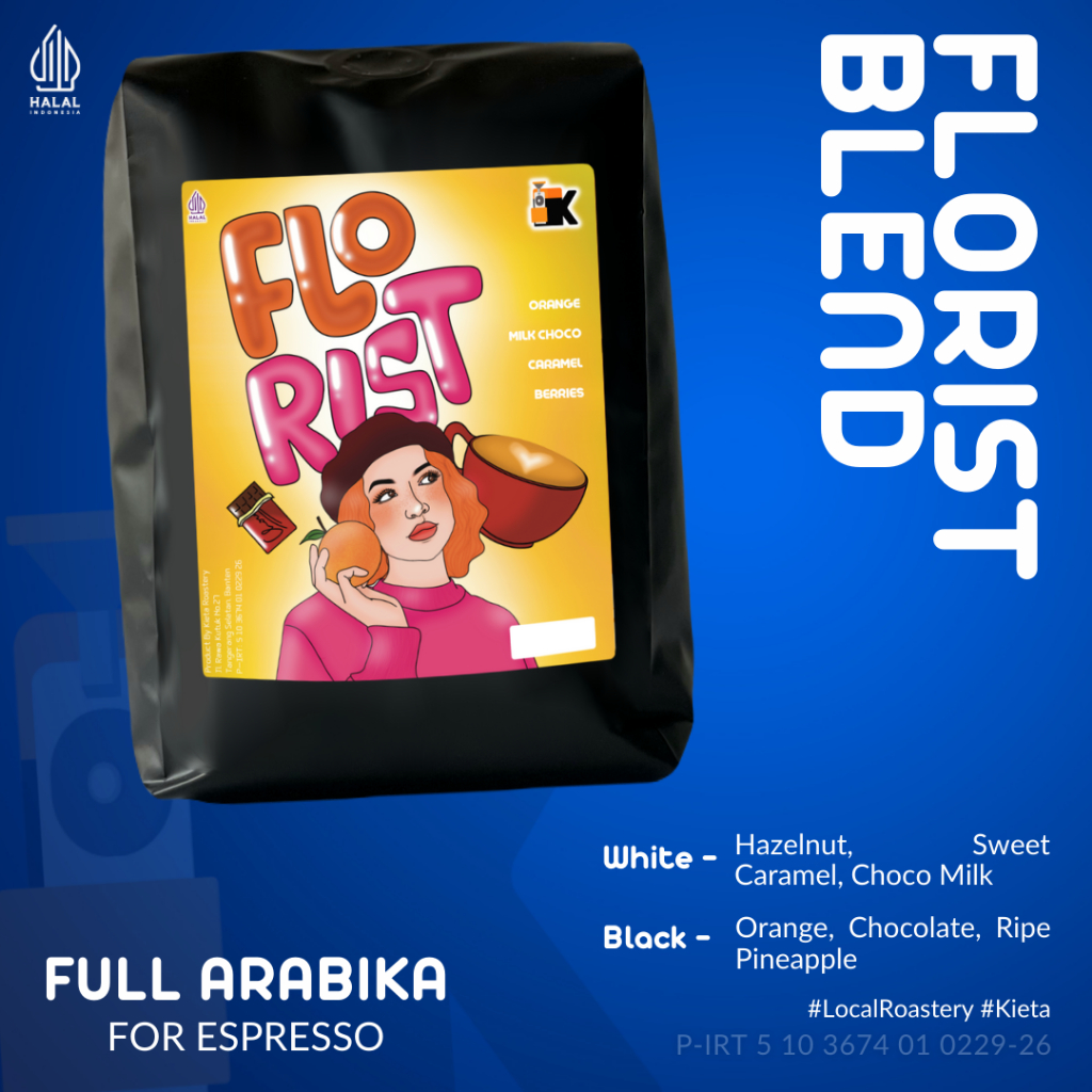 

Kieta Roastery - Biji Kopi Florist Blend 200g / Bubuk Arabica Roasted Coffee Bean Espresso Based