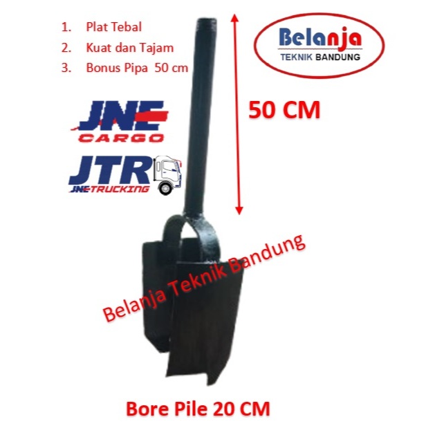 Mata Bor Tanah Manual 20 cm Pembuat Lubang Sumur Air