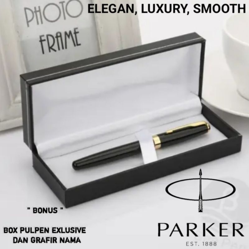 

Ballpoint Mewah Luxury Parker Roller Ball Sign Pen Gratis Grafir Nama Dan Box Bludru Exlusive