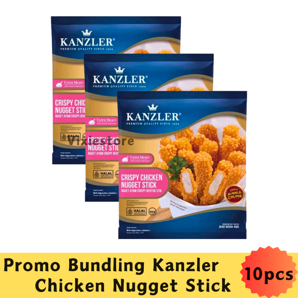 

Promo Bundling TERMURAH Kanzler Crispy Chicken Nugget Stick Frozen Food - Makanan Beku Naget Ayam Krispy Stik 450gr