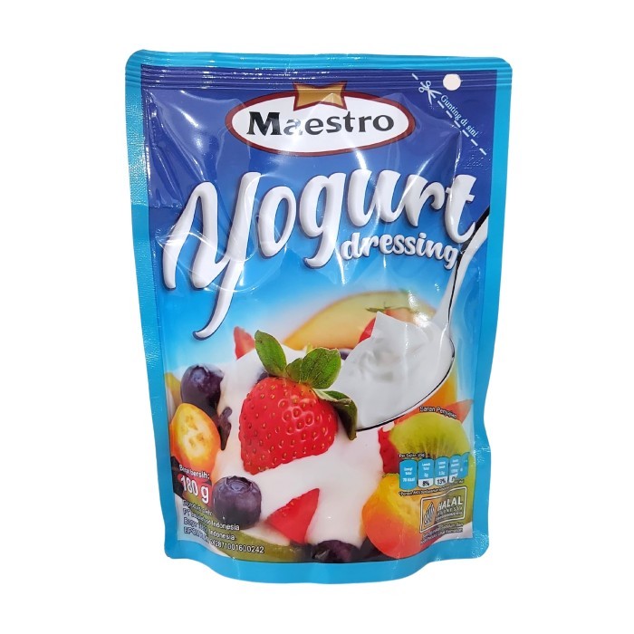

Maestro Yogurt Dressing 180gr Pouch / Mayo Salad Buah