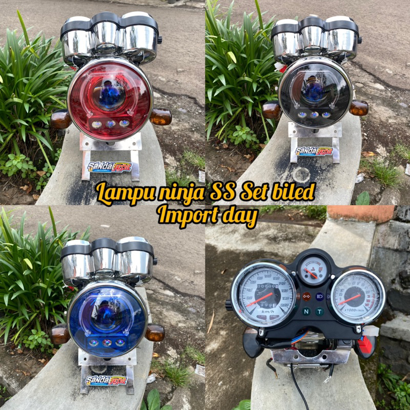 LAMPU DEPAN NINJA SS FULL SET SPIDOMETER PNP VIXION MEGAPRO TIGER NINJA SS R RR BREKET LAMPU NINJA S
