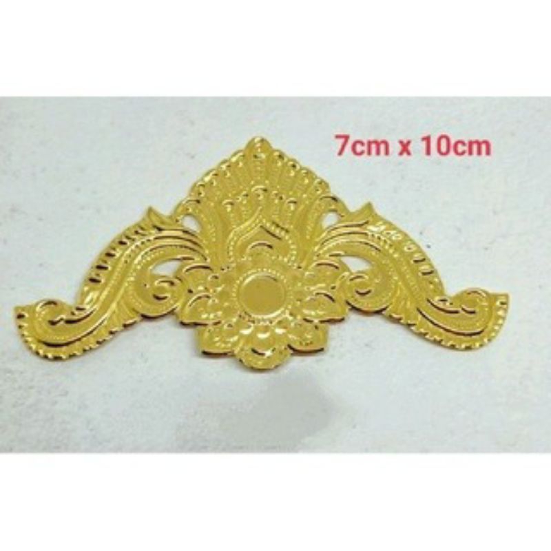 Ornamen sudut mahar besar Mahkota gold dan silver/sudut mahar/sudut box hantaran/hias box hantaran