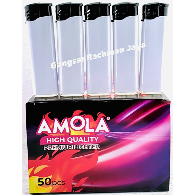 Korek magnet amola polos putih hitam