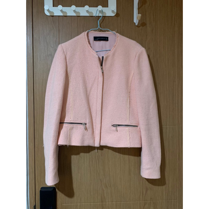 zara tweed blazer