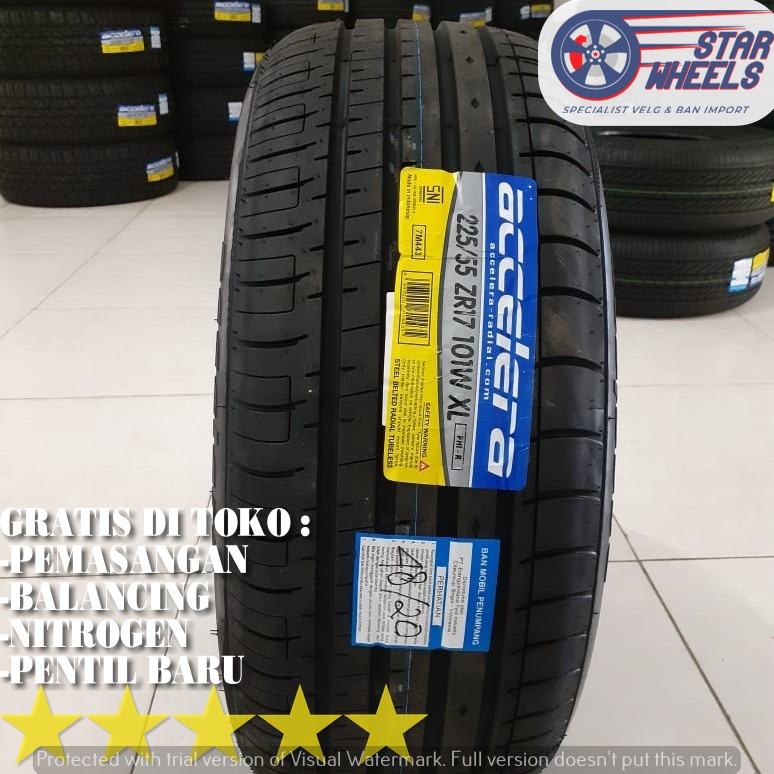 BAN MOBIL ACCELERA 225/55 R17 PHI-R TUBLES RING 17 PRODUKSI TERBARU