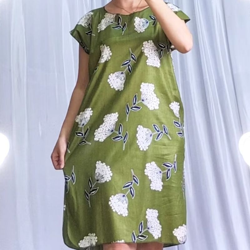 Daster Midi Rayon Baju Tidur Wanita Dress Mini