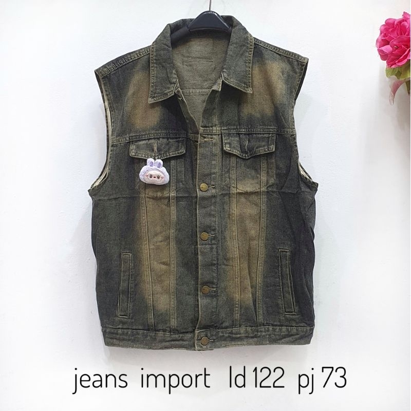 Atasan Wanita Terbaru Vest Jeans Import Premium
