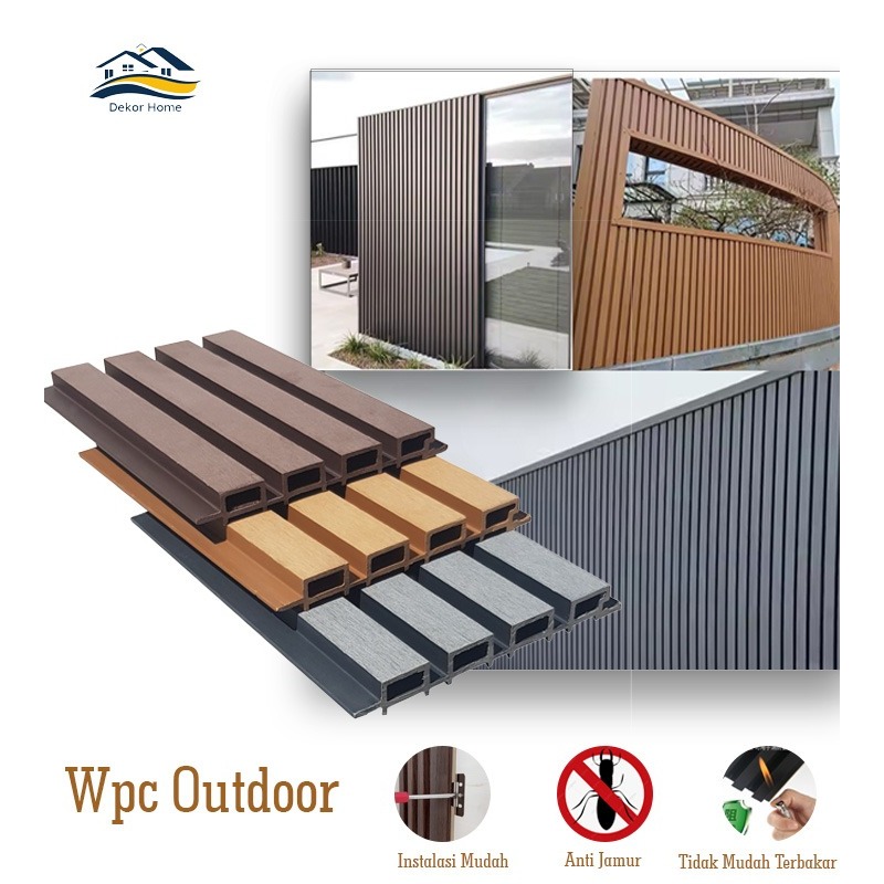 WPC OUTDOOR CLADDING UV | WPC OUTDOOR PAGAR | WALL PANEL CLADDING DINDING EXTERIOR