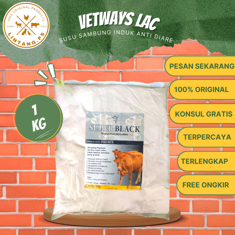 Super Black 1kg - Mirip Salpro Mix Mineral Hitam 1 Kg - Mineral Hitam untuk sapi - mineral Hitam Kam